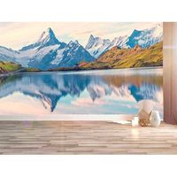fotomural vinilo lago montana los alpes 400 x 300 cm