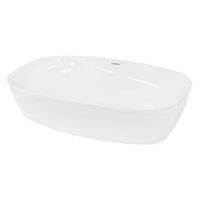 lavabo ceramico ovalado con agujero 350x205x125 mm blanco ecd germany