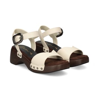 Unisa Sandalias Con Plataforma Mujer - Blanco Talla 36