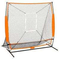 red de practica multideporte beisbol negra 174x76x1585 cm vidaxl