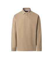 hackett london para hombre hm5500022 polo slim fit beige s casual algodon manga larga
