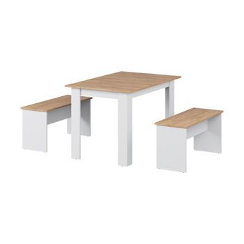 Conjunto De Banco De Esquina Sentio 112 X 73.6 Cm Con 2 Bancos Vicco