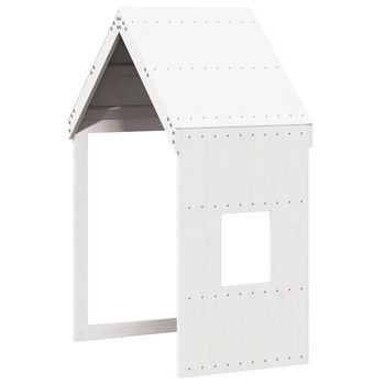 Techo De Cama Infantil Madera Maciza Pino Blanco 60x99x139,5 Cm Vidaxl
