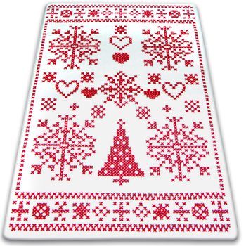 Alfombra Xmas - F791 Crema/rojo 100x170 Cm