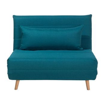 Sofá Cama Pequeño De Tela 1 Plaza Cama Plegable Sin Brazos Estilo Escandinavo Verde Azulado Setten