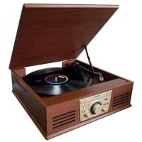 tocadiscos sunstech pxr32wd 4 w rms bluetooth usbsd fm madera
