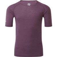 dhb mens merino short sleeve base layer m150 plum perfect