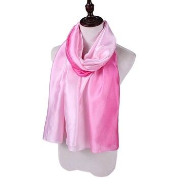 Alberto Cabale Bufanda Estola de Seda Rosa Claro Rosa Oscuro Duo para mujer