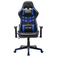 silla de gaming  silla de oficina  silla gamer ergonomica de cuero sintetico negro y azul
