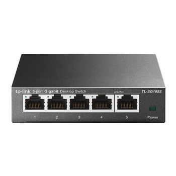 TP-LINK TL-SG105S 5-PORT DESKTOP GIGABIT SWITCH, STEEL HOUSING
