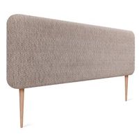 dhome cabecero tapizado liso con patas redondeado tejido luxury para pared acusticos cabeceros absorbentes cabezal cama dormitorio ethnic brown 150cm