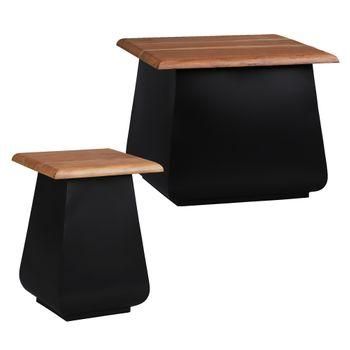 Mesa Auxiliar De Salón Sheffield 50x40x50 Cm Negro Womo-design
