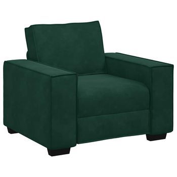 Sillón Sofá Verde Oscuro 100x78x84 Cm Terciopelo Vidaxl