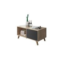 mesa de centro con almacenamiento 915 cm wind puccini - gris antracita 915 x 45 x 496 cm