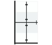 vidaxl mampara de ducha plegable vidrio esg medio esmerilado 120x190cm