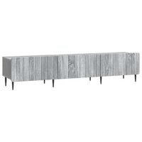 mueble de tv con cajon gris sonoma 147 x 345 x 32 cm vidaxl