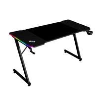 mesa mars gaming mgdx140rgb chasis acero 140x60x75 fibra de carbono rgb mando gestion cables negro
