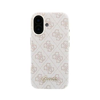 Funda para móvil Guess Logo en Relieve Polipiel Rosa Compatible con iPhone 16