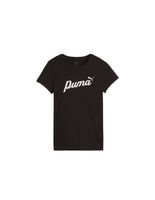camiseta puma essentials script mujer negro