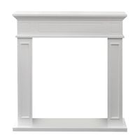 marco de chimenea divina fire de madera blanca 895x905x28 cm
