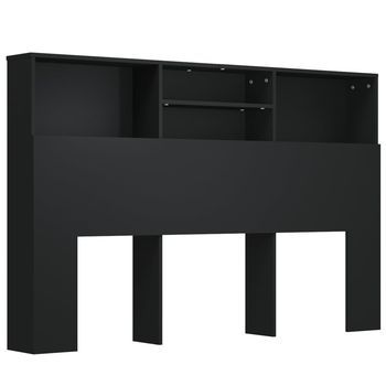 Mueble Cabecero Negro 160x19x103,5 Cm Vidaxl