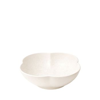 Ensaladera de porcelana blanca floral 25.5cm