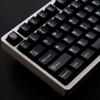 teclas gmk wob double shot 114 teclas pbt perfil cherry diseno alice teclas blancas y negras para teclados mecanicos teclas 7u