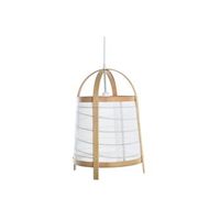 lampara techo bambu lino 32x32x455 blanco