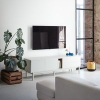 mueble de tv 2 puertas 2 cajones de 180 cm crema