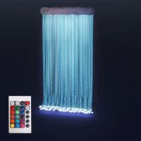 sensory fibre optic curtain with colour change light
