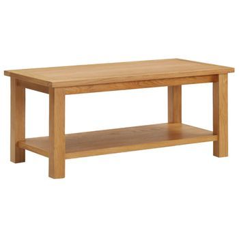 Mesa De Centro，mesa Auxiliar，mesa De Café De Madera Maciza De Roble 90x45x40cm Cfw772971