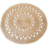 alfombra redonda de yute - boho bali - 150cm - ilya natural