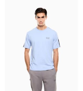 EA7 para hombre. 7M001595_AF21787 Camiseta Natural Ventus azul (XXL), Casual, Algodón, Manga corta