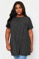 yours top negro de pequenos lunares mujer curvy y tallas grandes yours