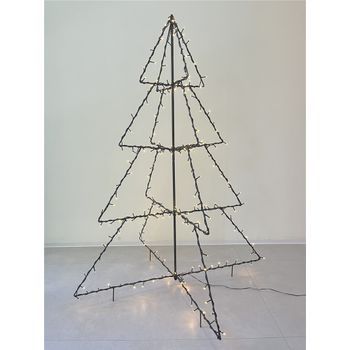 Árbol Navidad Plegable 240 Led Blanco Cálido 150x115 Cm