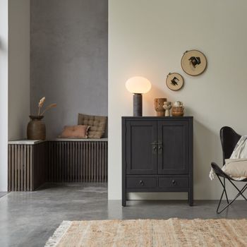 Aparador de madera de pino maciza de 80 cm