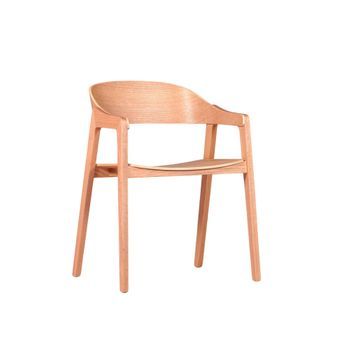 Silla Nórdica Con Brazos En Madera De Roble 49x47x76cm - Roble