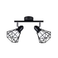 regleta mozosa negro 2 luces