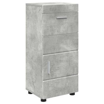 Juego De Muebles De Baño Tulum Gris Concreto 37 X 31,5 X 82 Cm Vidaxl