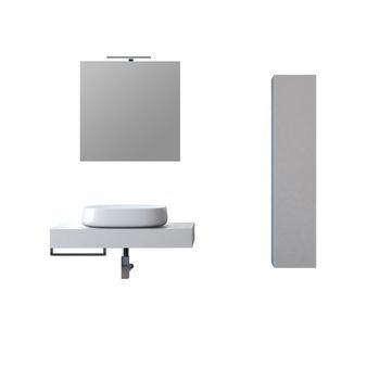 Composición Baño 5 Piezas Astra Blanca En Mdf