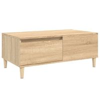 mesa de centro 90x50x365 cm madera trabajada y madera maciza de eucalipto - marron