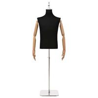 maniqui ajustable de 170-218 cm con base masculino pp negro vidaxl