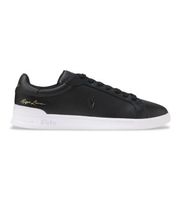polo ralph lauren para hombre 809p13083002 zapatillas heritage court ii de piel negro 46 plano cordones casual