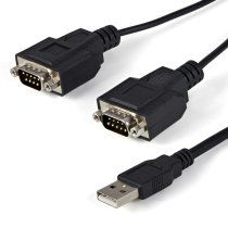 Cable 1,8m USB a 2 Puertos Serie Serial RS232 DB9 RetenciÃ³n del Puerto de AsignaciÃ³n COM