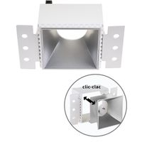 aro para downlight empotrable hapi cuadrado para yeso laminado l13xan75xal55cm plata