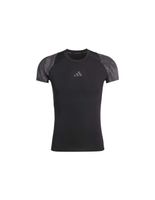 camiseta de fitness adidas techfit aop hombre negrogris