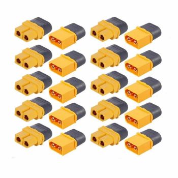 Conector de bala XT60H de 10 pares actualizado de XT60 cubierta hembra y macho chapados en oro para piezas de RC