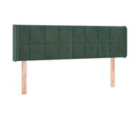 vidaxl cabecero de terciopelo verde oscuro 147x16x7888 cm