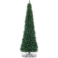 270cm arbol de navidad verde  costway 1500 ramas de agujas en pvc1500 ramas 270cm