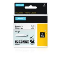 etiqueta de vinilo dymo rhino negro sobre blanco 9mm ancho resistente uv y quimicos